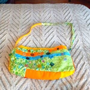 HANDMADE QUILT Button‎ Tote Handbag